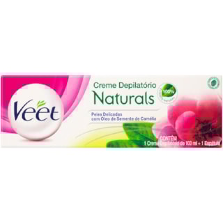 Creme Depilatório Veet Naturals Peles Delicadas Camélia 100ml