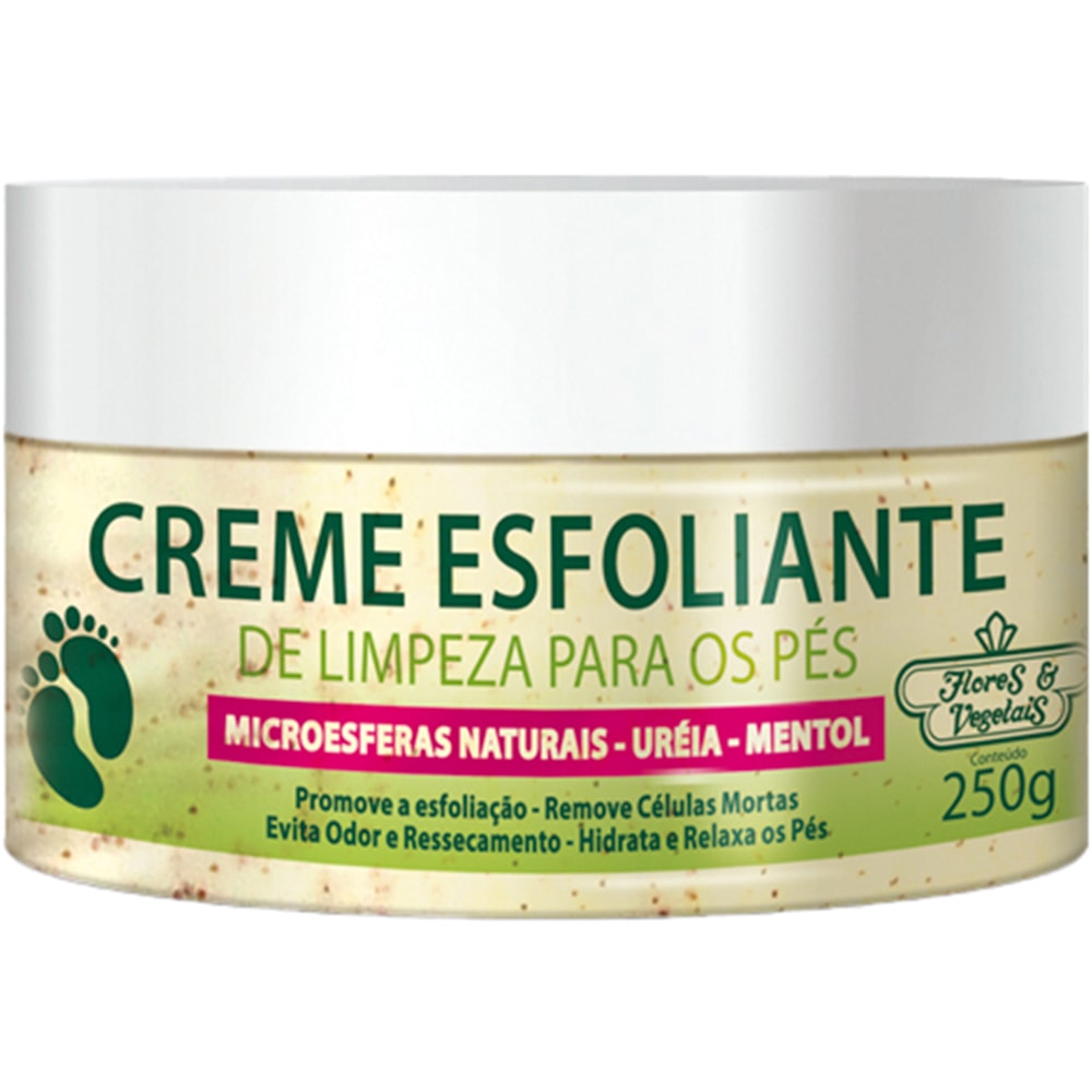 Creme Esfoliante de Limpeza para os Pés Flores & Vegetais 250g - Destro