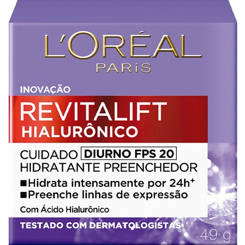 Creme Facial L'Oréal Paris Revitalift Hialurônico Dia 49g