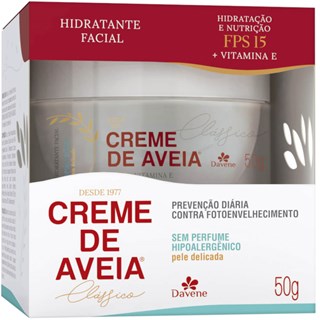 Creme Hidratante Davene Facial Aveia Hipoalergênico FPS15 50g