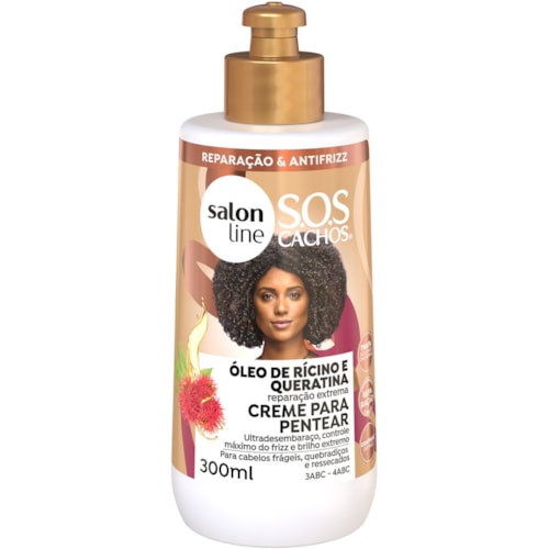 Creme para Pentear Salon Line S.O.S Cachos Rícino e Queratina 300ml