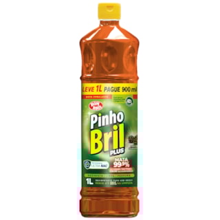 Desinfetante Líquido Pinho Bril Pinho Silvestre Leve 1L Pague 900ml