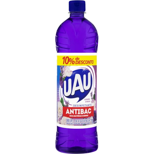 Desinfetante Líquido UAU Lavanda e Rosas 1L