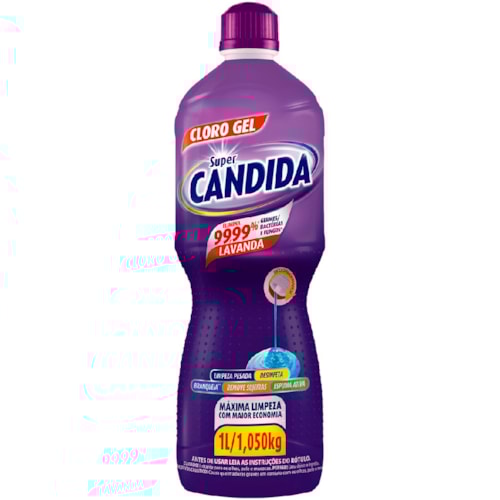Desinfetante Super Candida Cloro Gel Lavanda 1L