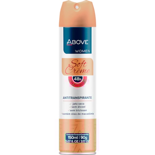 Desodorante Above Feminino Soft Creme Aerossol 90g