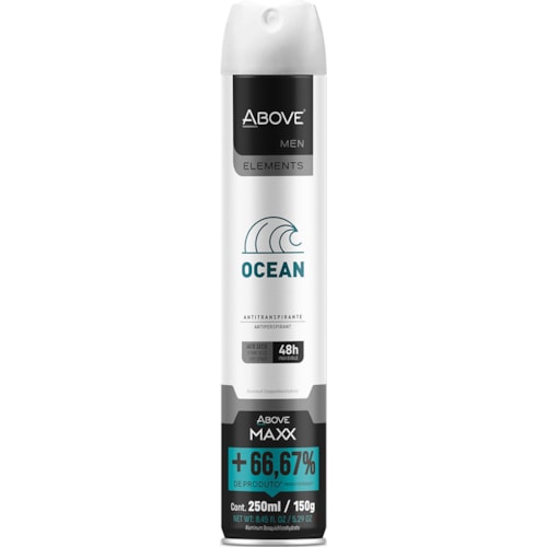 Desodorante Above Man Maxx Elements Ocean Aerossol 250ml