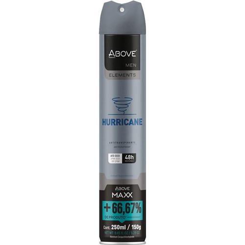 Desodorante Above Maxx Elements Hurricane Aerossol 150g
