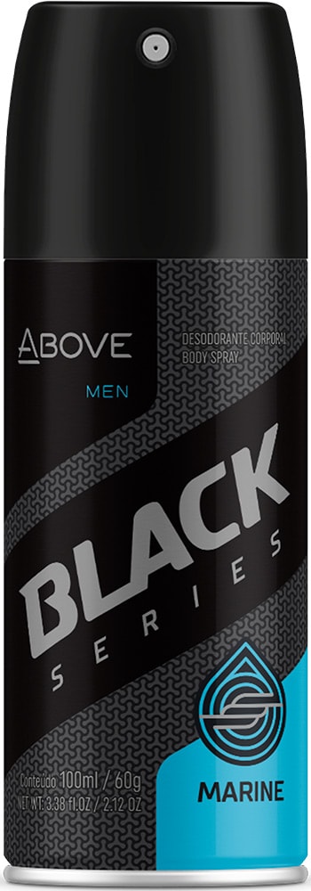 Desodorante Above Men Black Series Marine Aerossol 100ml - Destro