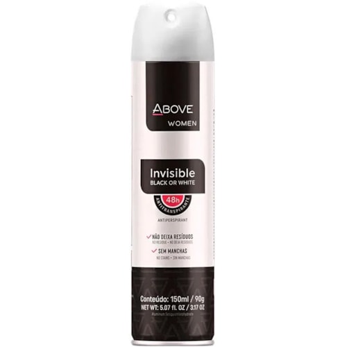 Desodorante Above Women Aerossol Antitranspirante Invisible 90g