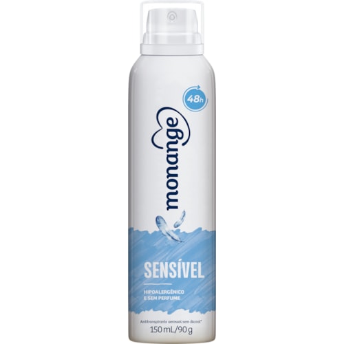 Desodorante Aerossol Monange Feminino Sensível 150ml