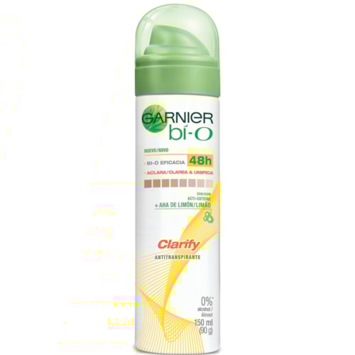 Desodorante Bí-O Garnier Feminino Aerossol Clarify 150ml