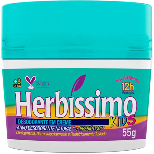 Desodorante Creme Herbíssimo Kids Pote 55g