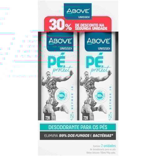 Desodorante de Pés Above Unissex Neymar Jr Pé Protect 2Un 90g