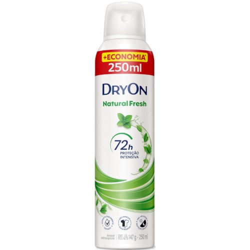 Desodorante Dryon Natural Fresh Feminino Aerossol 250ml