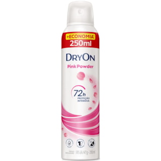 Desodorante Dryon Pink Powder Feminino Aerossol 250ml