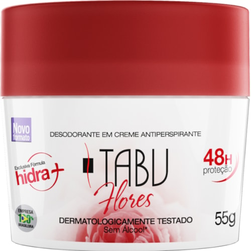 Desodorante em Creme Tabu Flores 55g