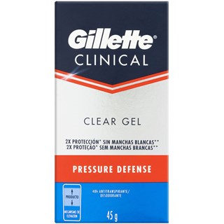 Desodorante em Gel Gillette Clear Clinical Pressure Defense 45g