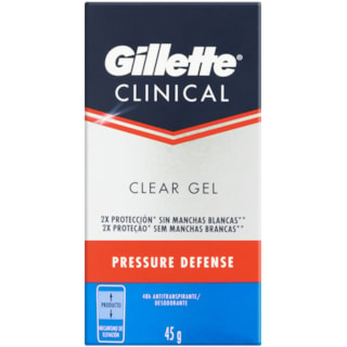 Desodorante em Gel Gillette Clear Clinical Pressure Defense 45g