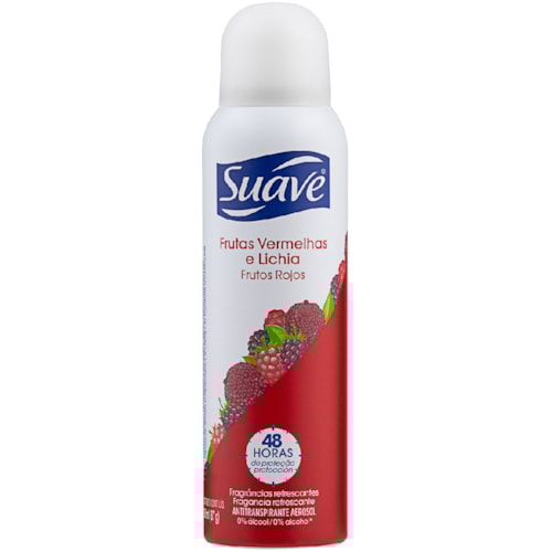 Desodorante Feminino Aerossol Suave Frutas Vermelhas e Lichia 87g