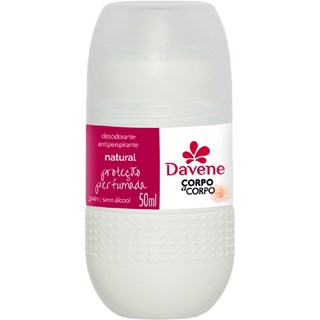 Desodorante Feminino Davene Roll On Corpo a Corpo Natural 50ml