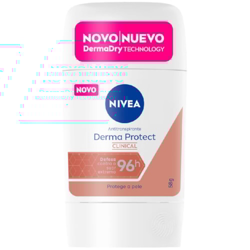 Desodorante Feminino Nivea Stick Derma Protect Clinical 58g