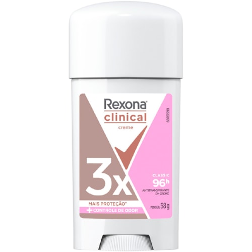 Desodorante Feminino Rexona Clinical Classic Creme 58g