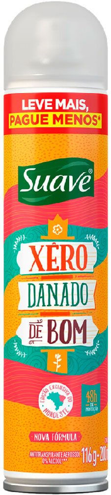 Desodorante Feminino Suave Aerossol Xero Danado De Bom 200ml Destro