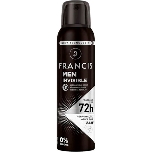 Desodorante Francis Men Invisible Aerossol 200ml