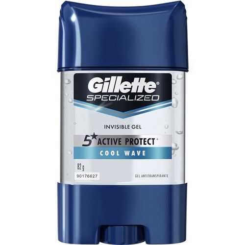 Desodorante Gillette Invisible Gel Cool Wave Specialized 82g - Destro
