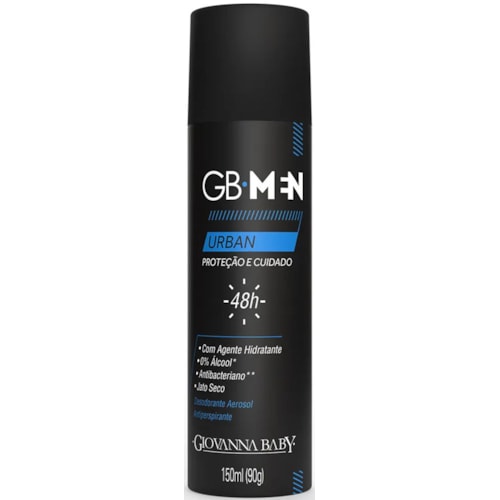 Desodorante Giovanna Baby Men Urban Aerossol 2Un 150ml