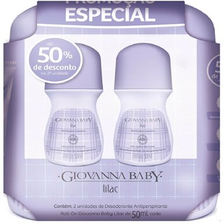 Desodorante Giovanna Baby Rollon Lilac Promocional 2X50ml