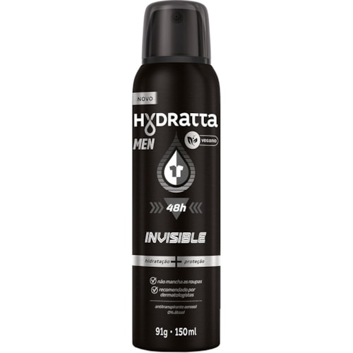 Desodorante Hydratta Men Invisible Aerossol 150ml