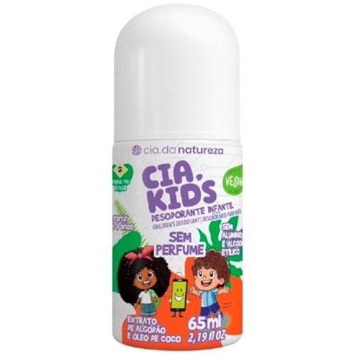 Desodorante Infantil Cia da Natureza Sem Perfume Rollon 65ml