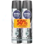 Desodorante Masculino Nivea Aerossol Black&White Fresh 2X150ml Promo