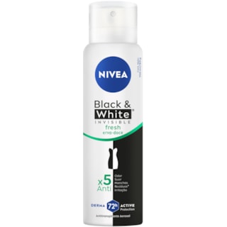 Desodorante Nivea Black and White Fresh Feminino Aerossol 150ml