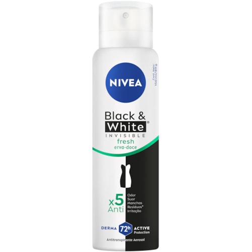 Desodorante Nivea Black and White Fresh Feminino Aerossol 150ml