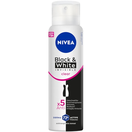 Desodorante Nivea Feminino Invisible Black & White Clear Aerossol 150m