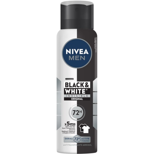 Desodorante Nivea Men Aerossol Invisible Black & White 150ml