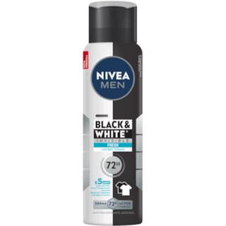 Desodorante Nivea Men Aerossol Invisible Black & White Fresh 150ml
