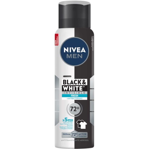 Desodorante Nivea Men Aerossol Invisible Black & White Fresh 150ml