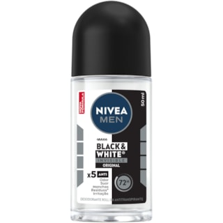 Desodorante Nivea Men Roll On Invisible Black & White 50ml