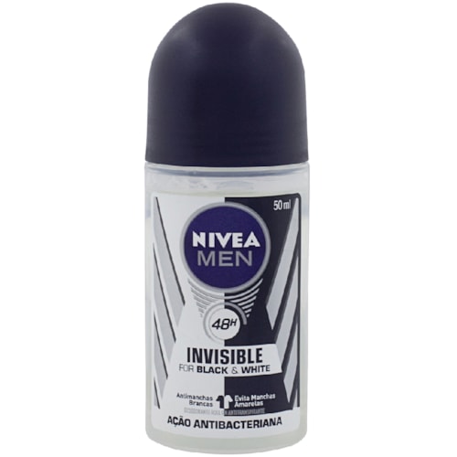 Desodorante Nivea Men Roll On Invisible Black & White 50ml