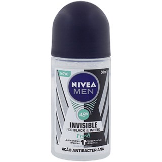 Desodorante Nivea Men Roll On Invisible Black & White Fresh 50ml