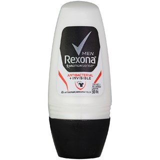 Desodorante Rexona Masculino Antibacteriano Invisible Roll On 50ml