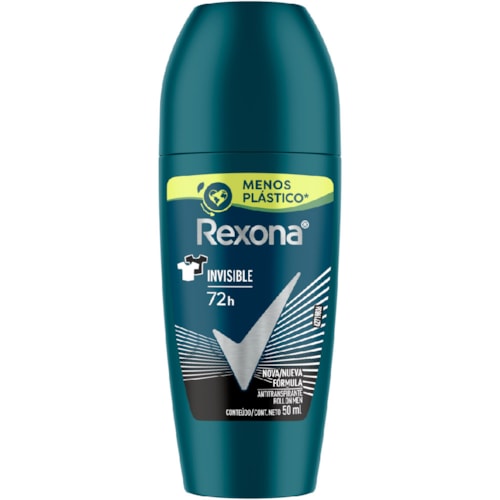 Desodorante Rexona Masculino Invisible Roll On 50ml