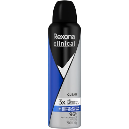 Desodorante Rexona Men Clinical Clean Aerossol 150ml