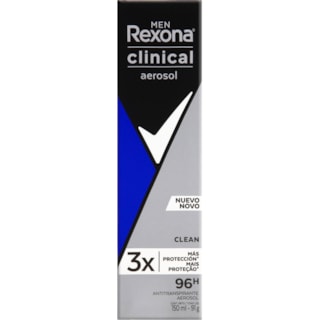 Desodorante Rexona Men Clinical Clean Aerossol 150ml