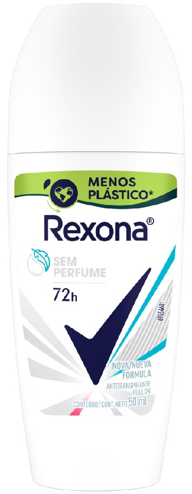 Desodorante Rexona Roll On Feminino Sem Perfume 50ml - Destro