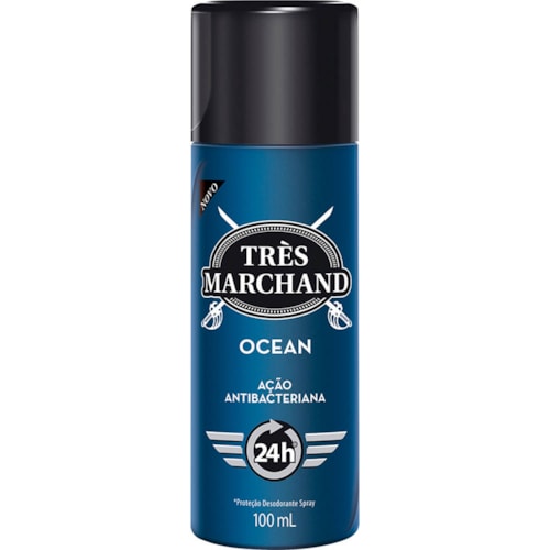 Desodorante Spray Très Marchand Masculino Ocean 100ml