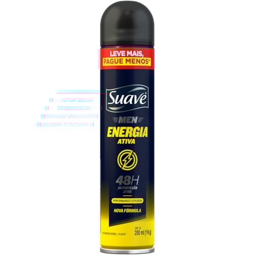 Desodorante Suave Men Energia Ativa Aerossol 200ml